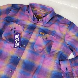 NWT Women's 2XL Dixxon “DESERT MORNINGS” WOMEN’S Flannel Shirt Note sticker